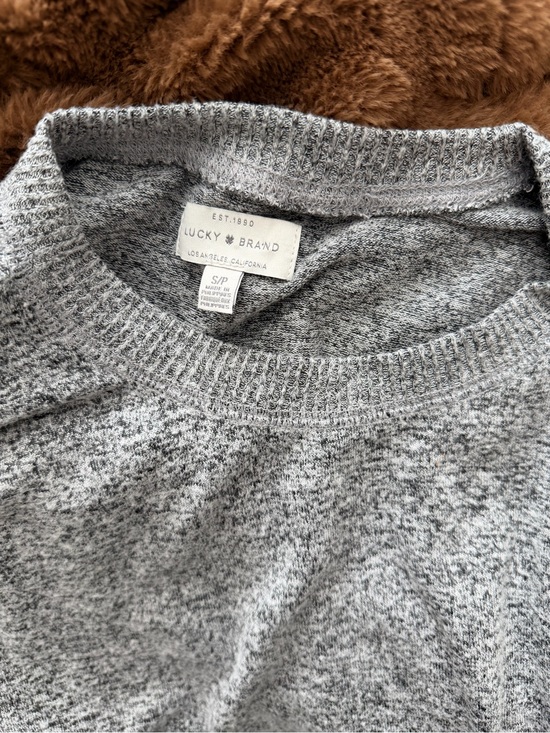 Lucky Brand Sweaters - Lucky Brand Gray Marled Long Sleeve Crewneck Knit Sweater Small